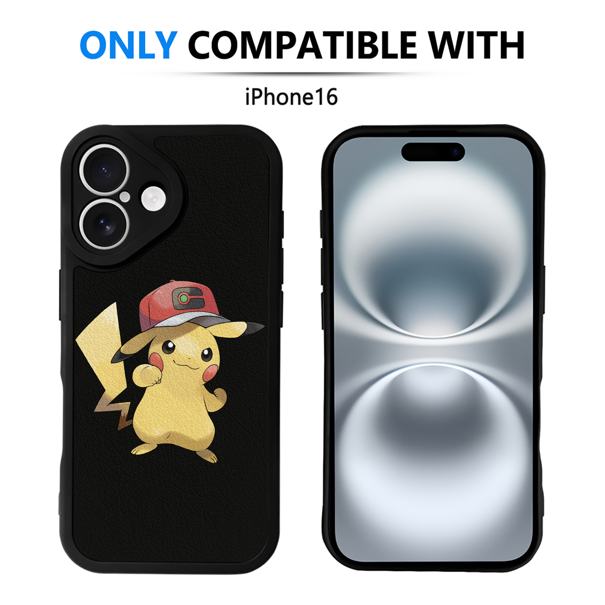 （画像用） ポケットモンスター Pokémon 【iPhone 16シリーズ対応】シリコンスマホケース（レザー調） 材質：シリコン